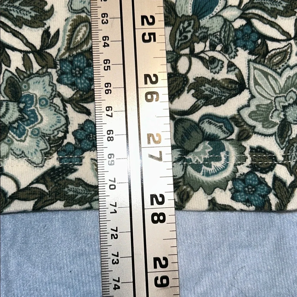 Croft & Barrow 3X The classic Long Sleeve Cotton Crewneck Floral Print Tee
